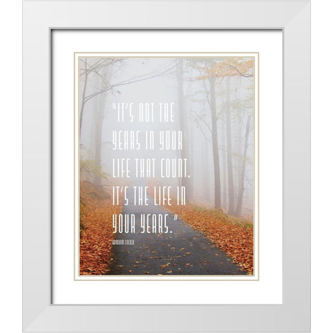 Abraham Lincoln Quote: Life in Your Years White Modern Wood Framed Art Print with Double Matting by ArtsyQuotes
