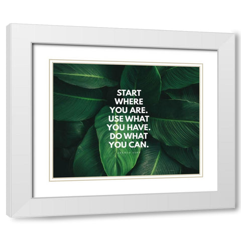 Arthur Ashe Quote: Do What You Can White Modern Wood Framed Art Print with Double Matting by ArtsyQuotes