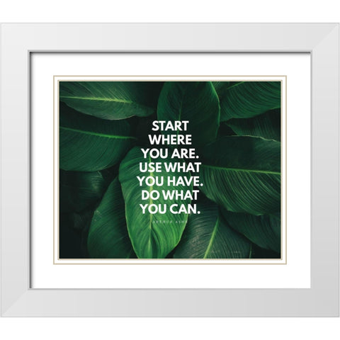 Arthur Ashe Quote: Do What You Can White Modern Wood Framed Art Print with Double Matting by ArtsyQuotes