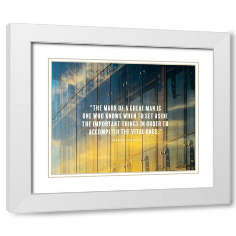 Brandon Sanderson Quote: Great Man White Modern Wood Framed Art Print with Double Matting by ArtsyQuotes