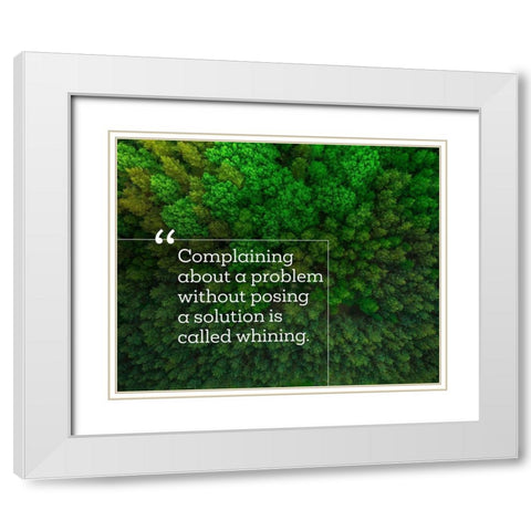 Teddy Roosevelt Quote: Posing a Solution White Modern Wood Framed Art Print with Double Matting by ArtsyQuotes