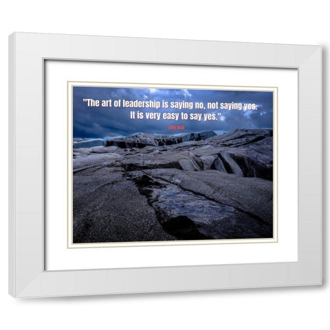 Artsy Quotes Quote: Art of Leadership White Modern Wood Framed Art Print with Double Matting by ArtsyQuotes