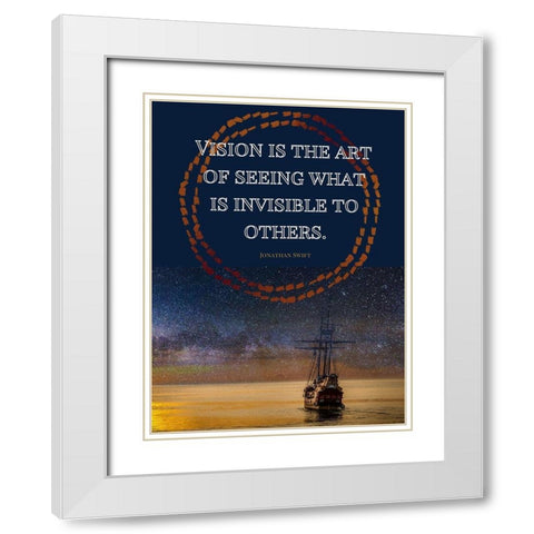 Jonathan Swift Quote: Art of Seeing White Modern Wood Framed Art Print with Double Matting by ArtsyQuotes
