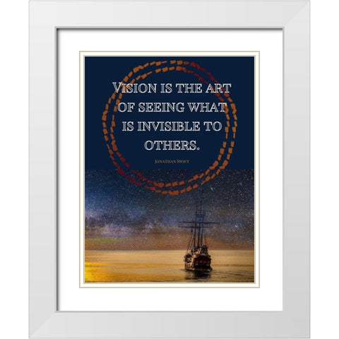 Jonathan Swift Quote: Art of Seeing White Modern Wood Framed Art Print with Double Matting by ArtsyQuotes