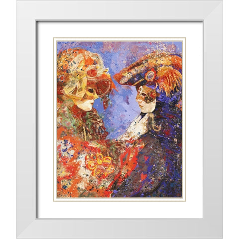 Romance Venice II White Modern Wood Framed Art Print with Double Matting by Wiley, Marta
