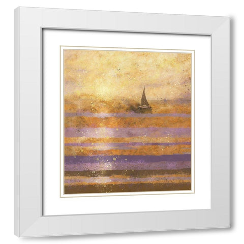 Sunset VIIII White Modern Wood Framed Art Print with Double Matting by Wiley, Marta