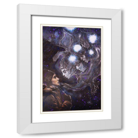 Listen to your guides I White Modern Wood Framed Art Print with Double Matting by Wiley, Marta