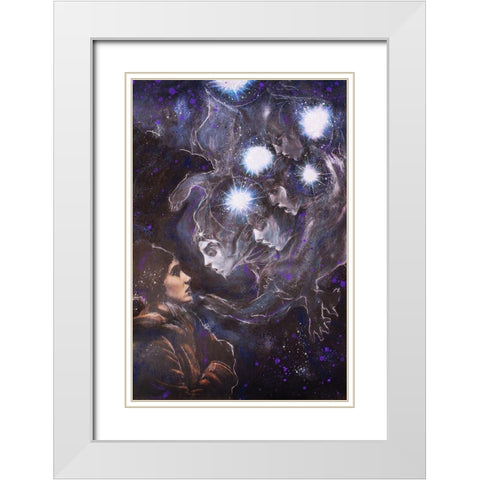 Listen to your guides I White Modern Wood Framed Art Print with Double Matting by Wiley, Marta