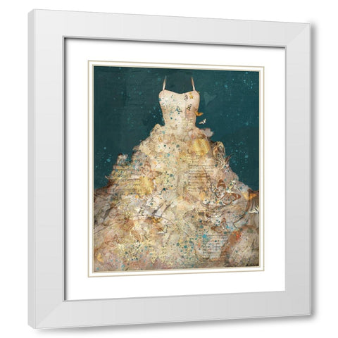 Butterfly Dress I White Modern Wood Framed Art Print with Double Matting by Wiley, Marta