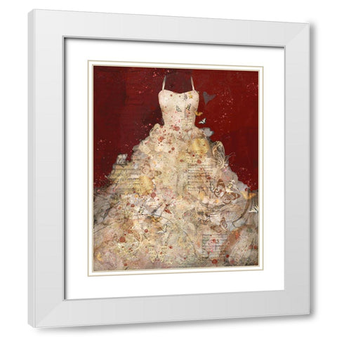 Butterfly Dress IIII White Modern Wood Framed Art Print with Double Matting by Wiley, Marta