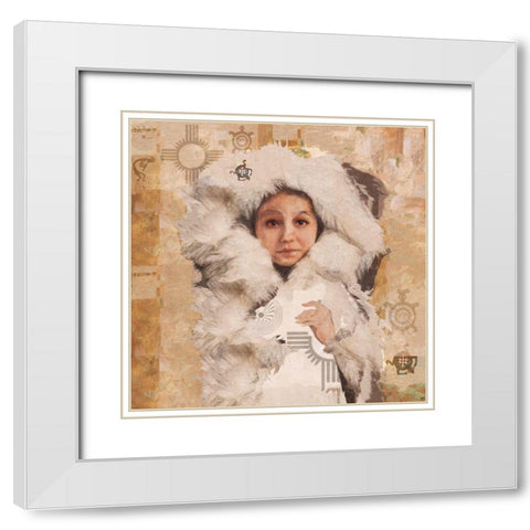Eskimo Girl I White Modern Wood Framed Art Print with Double Matting by Wiley, Marta