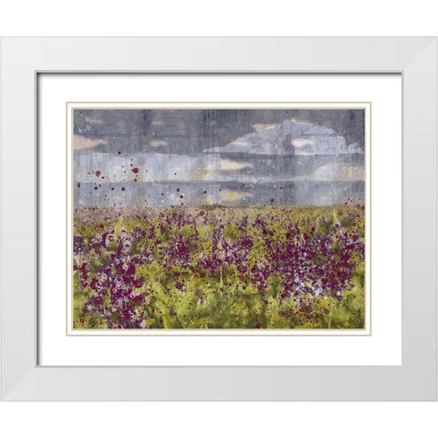 Blue Bell VI White Modern Wood Framed Art Print with Double Matting by Wiley, Marta