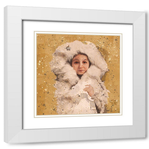 Eskimo Child III White Modern Wood Framed Art Print with Double Matting by Wiley, Marta