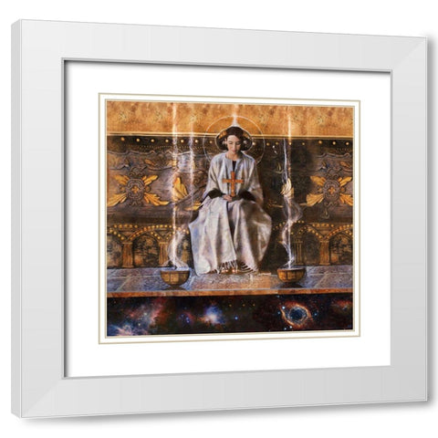 Treasure I White Modern Wood Framed Art Print with Double Matting by Wiley, Marta