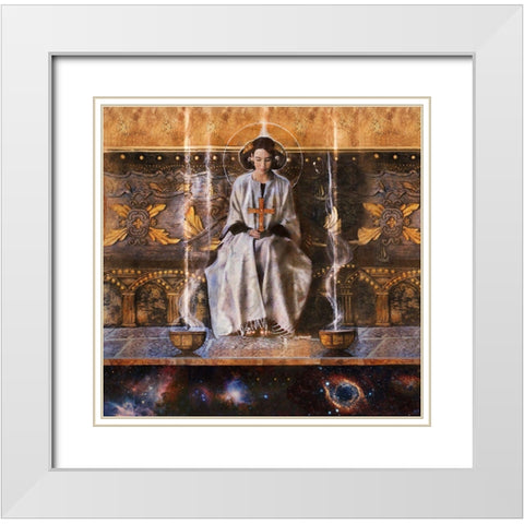 Treasure I White Modern Wood Framed Art Print with Double Matting by Wiley, Marta