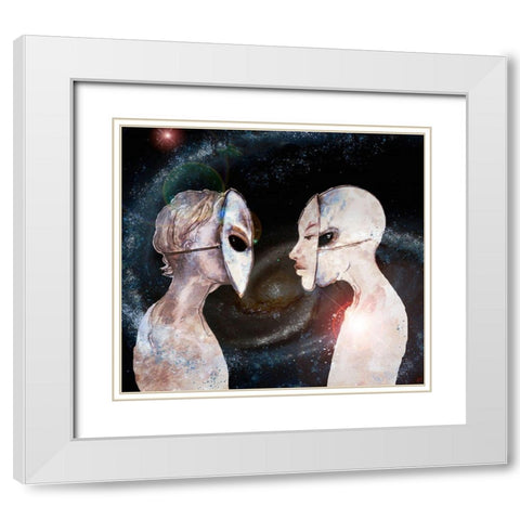Hybrid I White Modern Wood Framed Art Print with Double Matting by Wiley, Marta