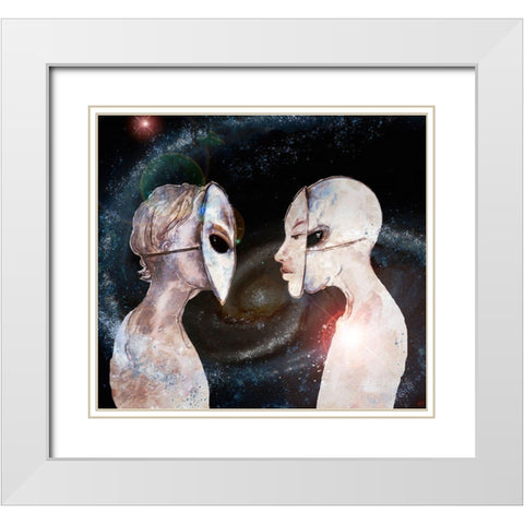 Hybrid I White Modern Wood Framed Art Print with Double Matting by Wiley, Marta