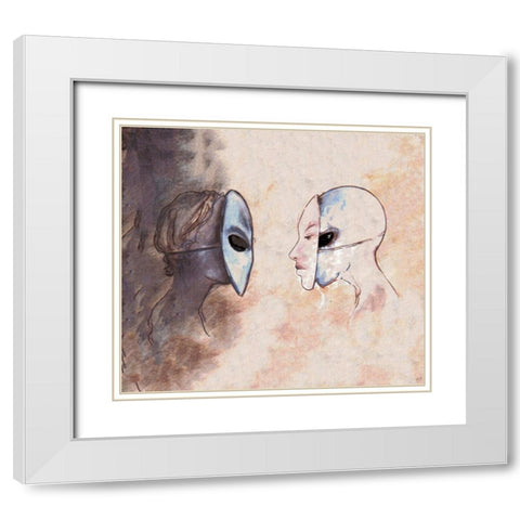 Hybrid VIII White Modern Wood Framed Art Print with Double Matting by Wiley, Marta