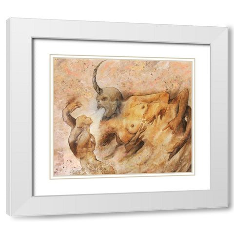 Vishnu I White Modern Wood Framed Art Print with Double Matting by Wiley, Marta