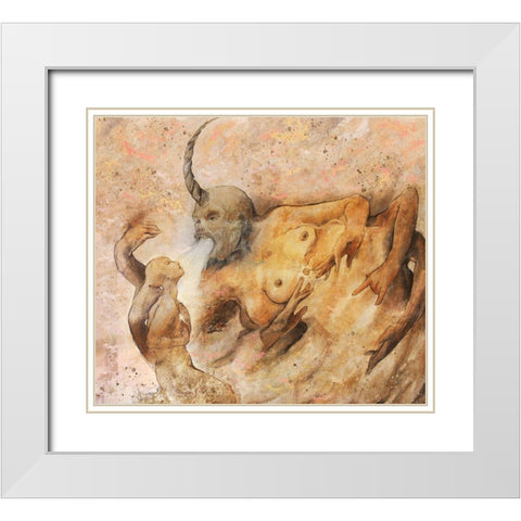 Vishnu I White Modern Wood Framed Art Print with Double Matting by Wiley, Marta