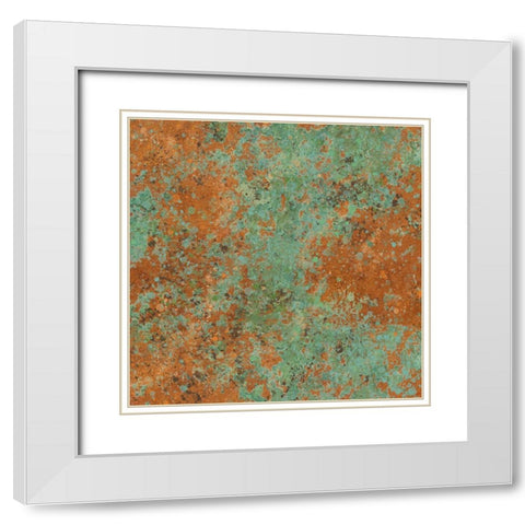 Patina III White Modern Wood Framed Art Print with Double Matting by Wiley, Marta
