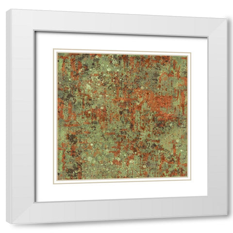 Patina V White Modern Wood Framed Art Print with Double Matting by Wiley, Marta