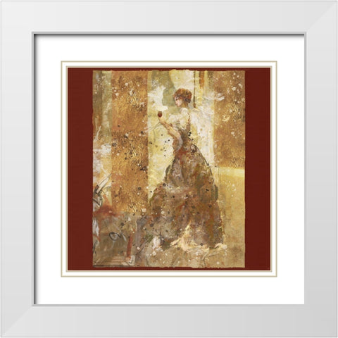 Wine I red White Modern Wood Framed Art Print with Double Matting by Wiley, Marta