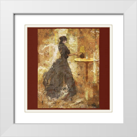 Wine II red White Modern Wood Framed Art Print with Double Matting by Wiley, Marta