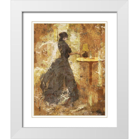 Wine II red White Modern Wood Framed Art Print with Double Matting by Wiley, Marta