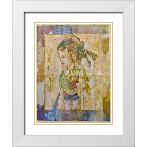 African Fashion White Modern Wood Framed Art Print with Double Matting by Wiley, Marta
