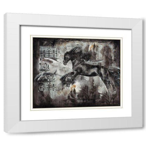 Romance White Modern Wood Framed Art Print with Double Matting by Wiley, Marta