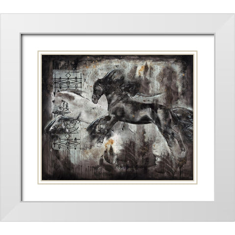 Romance White Modern Wood Framed Art Print with Double Matting by Wiley, Marta