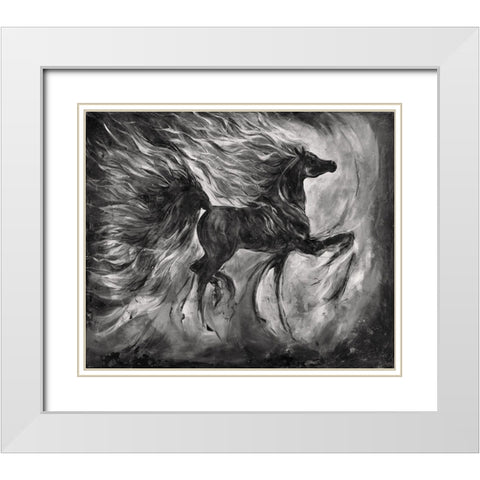 Romance BandW White Modern Wood Framed Art Print with Double Matting by Wiley, Marta