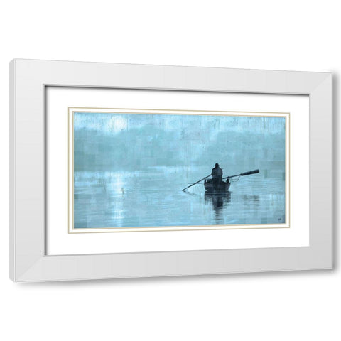 Peace White Modern Wood Framed Art Print with Double Matting by Wiley, Marta