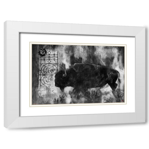 Buffalo BandW White Modern Wood Framed Art Print with Double Matting by Wiley, Marta