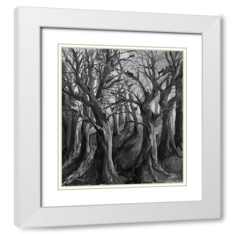 Cats BandW White Modern Wood Framed Art Print with Double Matting by Wiley, Marta