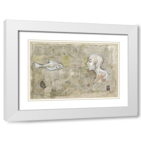 Hook White Modern Wood Framed Art Print with Double Matting by Wiley, Marta