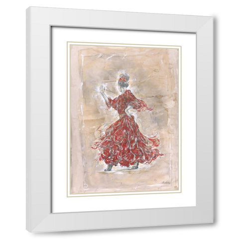Flamenco White Modern Wood Framed Art Print with Double Matting by Wiley, Marta