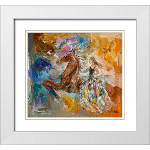Colorful Fantasy White Modern Wood Framed Art Print with Double Matting by Wiley, Marta