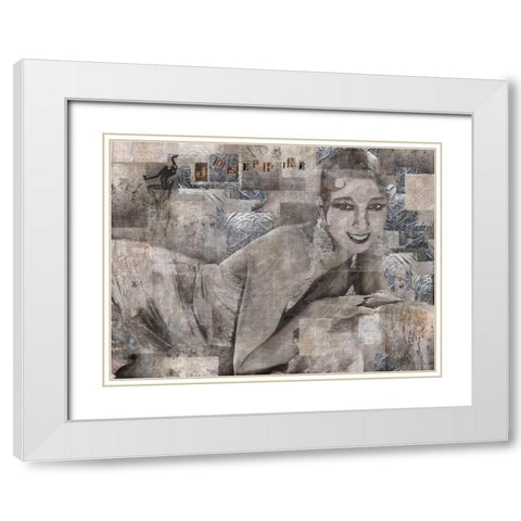 Josephine White Modern Wood Framed Art Print with Double Matting by Wiley, Marta