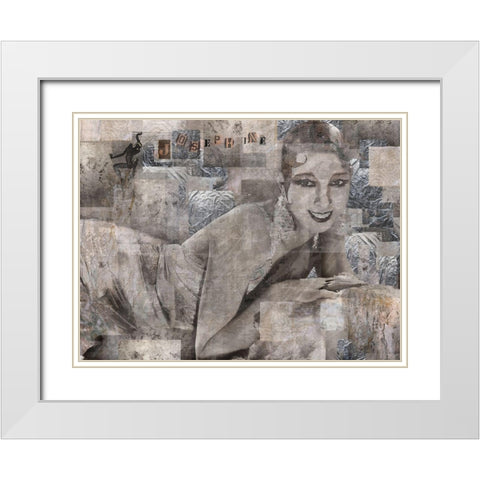 Josephine White Modern Wood Framed Art Print with Double Matting by Wiley, Marta