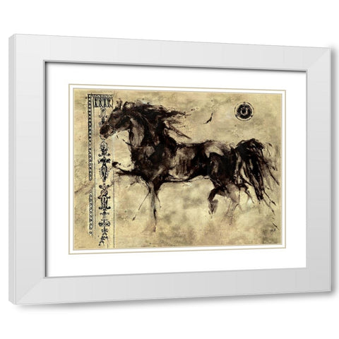 Lepa Zena Original White Modern Wood Framed Art Print with Double Matting by Wiley, Marta