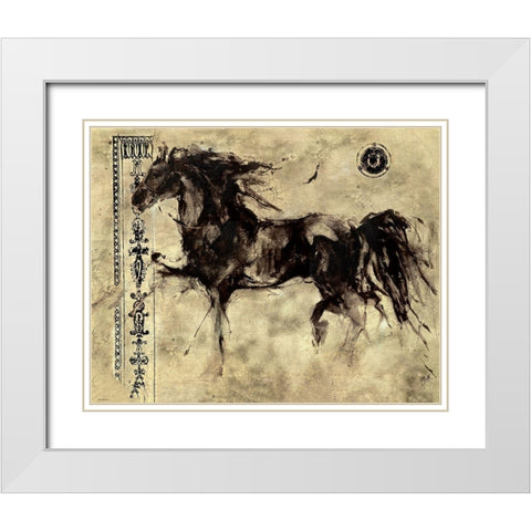 Lepa Zena Original White Modern Wood Framed Art Print with Double Matting by Wiley, Marta
