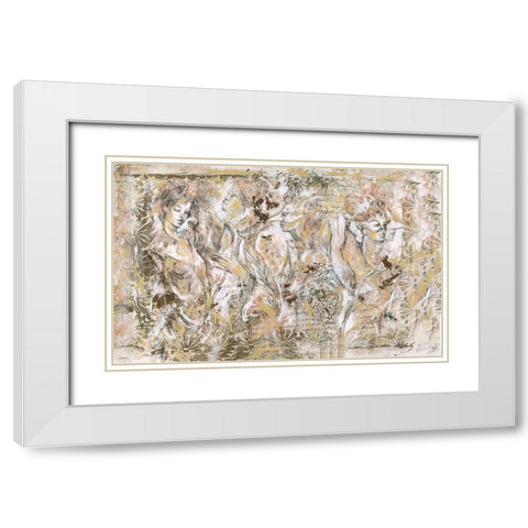 Masqurade White Modern Wood Framed Art Print with Double Matting by Wiley, Marta