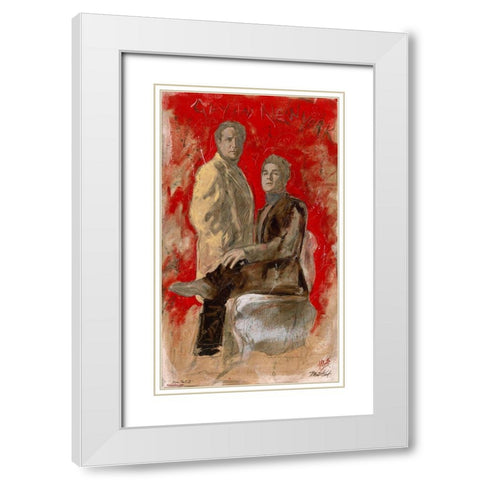 Gay In New York II White Modern Wood Framed Art Print with Double Matting by Wiley, Marta