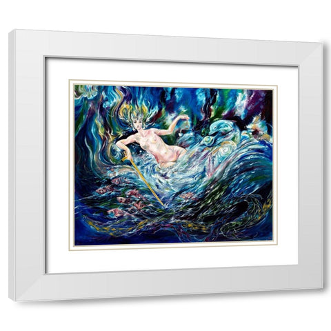 Goddess White Modern Wood Framed Art Print with Double Matting by Wiley, Marta