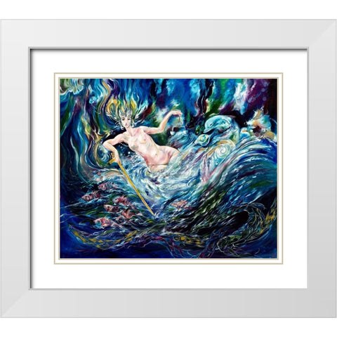 Goddess White Modern Wood Framed Art Print with Double Matting by Wiley, Marta
