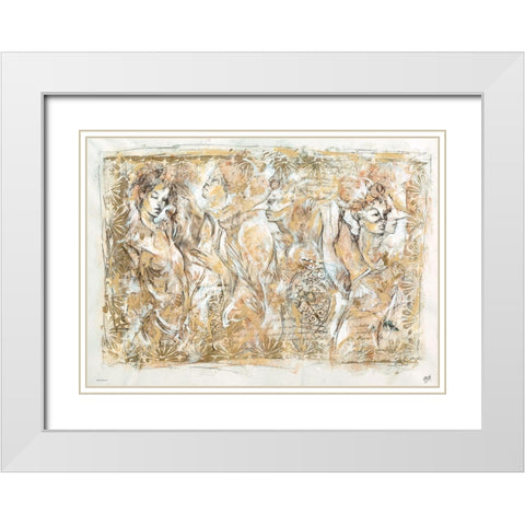 Masqurade  different border White Modern Wood Framed Art Print with Double Matting by Wiley, Marta