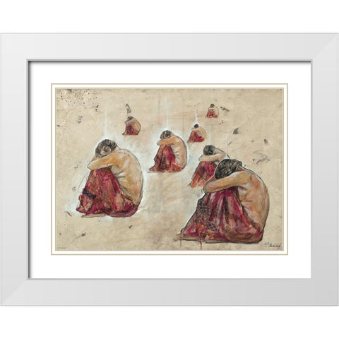 Indian Red Skirt White Modern Wood Framed Art Print with Double Matting by Wiley, Marta