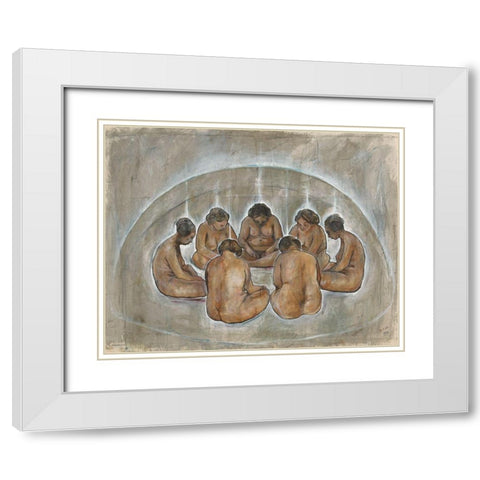 Dome White Modern Wood Framed Art Print with Double Matting by Wiley, Marta